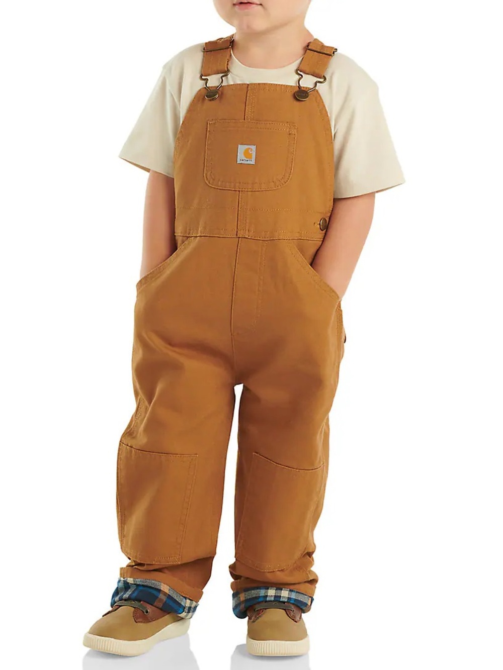 Carhartt Kids' Tan Duck Bib Overalls